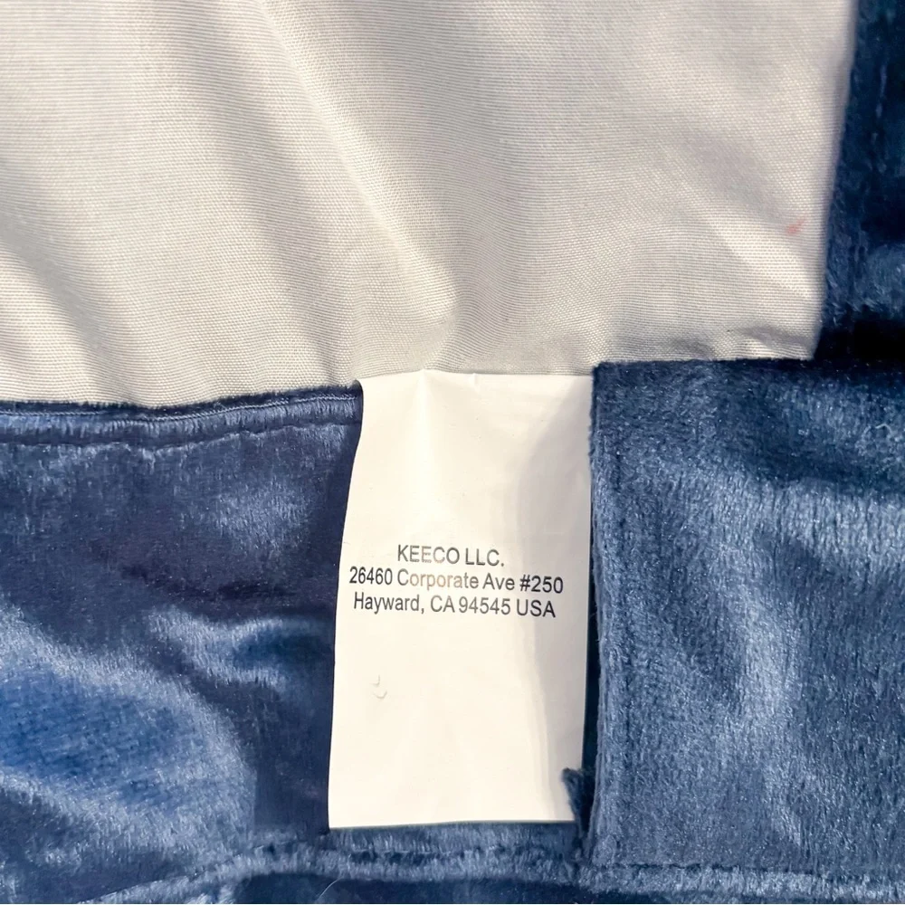 Velvet Blackout Curtains 2 Panels, Royal Navy Blue 50” x 93”